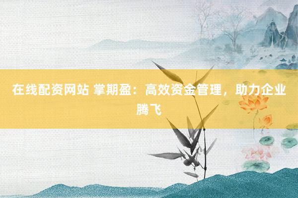 在线配资网站 掌期盈：高效资金管理，助力企业腾飞