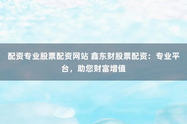 配资专业股票配资网站 鑫东财股票配资：专业平台，助您财富增值