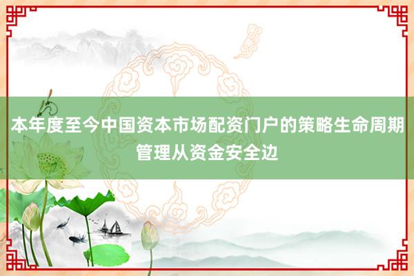 本年度至今中国资本市场配资门户的策略生命周期管理从资金安全边