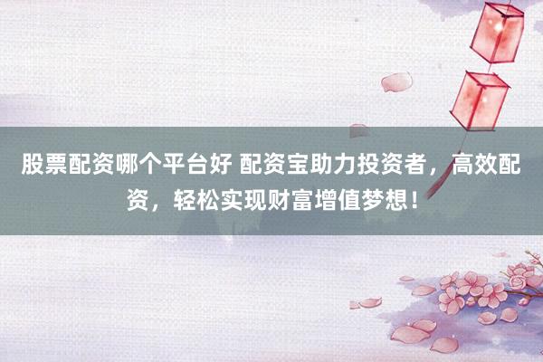 股票配资哪个平台好 配资宝助力投资者,高效配资,轻松实现财富增值梦想!