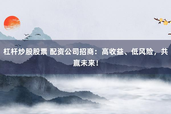 杠杆炒股股票 配资公司招商：高收益、低风险，共赢未来！